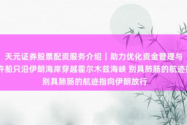 天元证券股票配资服务介绍｜助力优化资金管理与交易布局 少许船只沿伊朗海岸穿越霍尔木兹海峡 别具肺肠的航迹指向伊朗放行